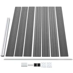 vidaXL Vallas De Jardín-Set de panel de valla WPC 353x146 cm