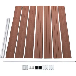 vidaXL Vallas De Jardín-Set de panel de valla WPC marrón 872x146 cm