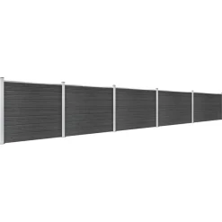vidaXL Vallas De Jardín-Set de panel de valla WPC 872x146 cm