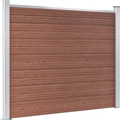 vidaXL Set de panel de valla WPC marrón 699x146 cm Marr&oacute;n Discount