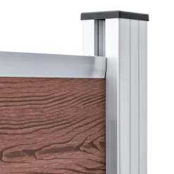 vidaXL Set de panel de valla WPC marrón 699x146 cm Marr&oacute;n Discount