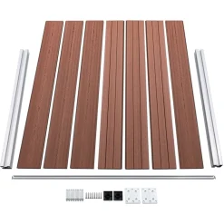 vidaXL Vallas De Jardín-Set de panel de valla WPC marrón 526x146 cm