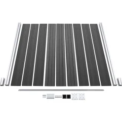 vidaXL Set de paneles de valla WPC 1311x(105-186) cm Negro New