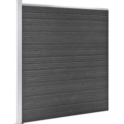 vidaXL Vallas De Jardín-Set de paneles de valla WPC 619x(105-186) cm