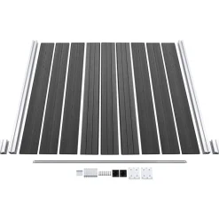 vidaXL Vallas De Jardín-Set de paneles de valla WPC 619x(105-186) cm