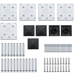 vidaXL Vallas De Jardín-Set de paneles de valla WPC 619x(105-186) cm