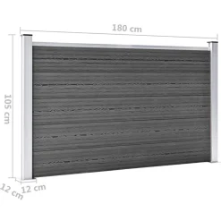vidaXL Vallas De Jardín-Set de paneles de valla WPC 699x105 cm