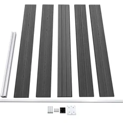 vidaXL Vallas De Jardín-Set de paneles de valla WPC 699x105 cm