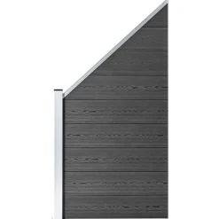 vidaXL Vallas De Jardín-Set de paneles de valla WPC 1830x(105-186) cm
