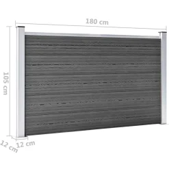 vidaXL Vallas De Jardín-Set de paneles de valla WPC 353x105 cm