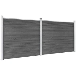 vidaXL Vallas De Jardín-Set de paneles de valla WPC 353x146 cm