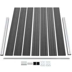 vidaXL Vallas De Jardín-Set de paneles de valla WPC 353x146 cm