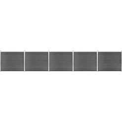 vidaXL Vallas De Jardín-Set de paneles de valla WPC 872x146 cm