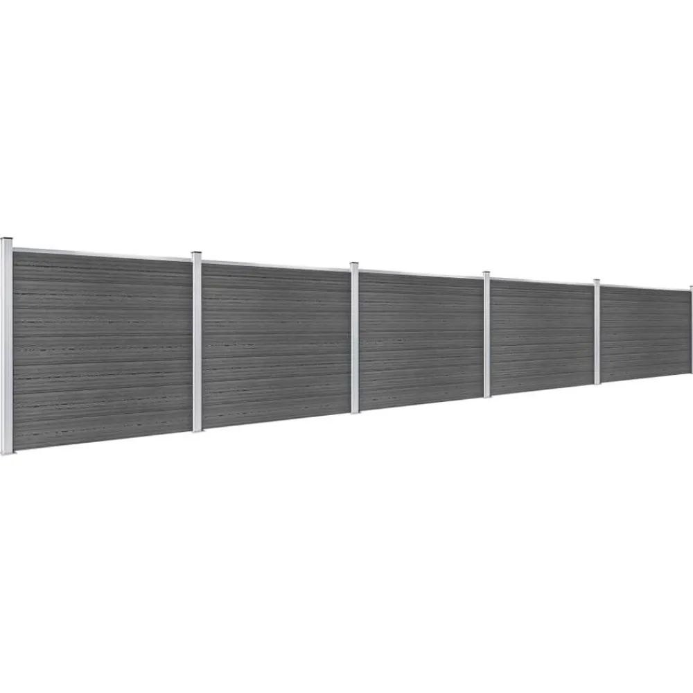 vidaXL Vallas De Jardín-Set de paneles de valla WPC 872x146 cm