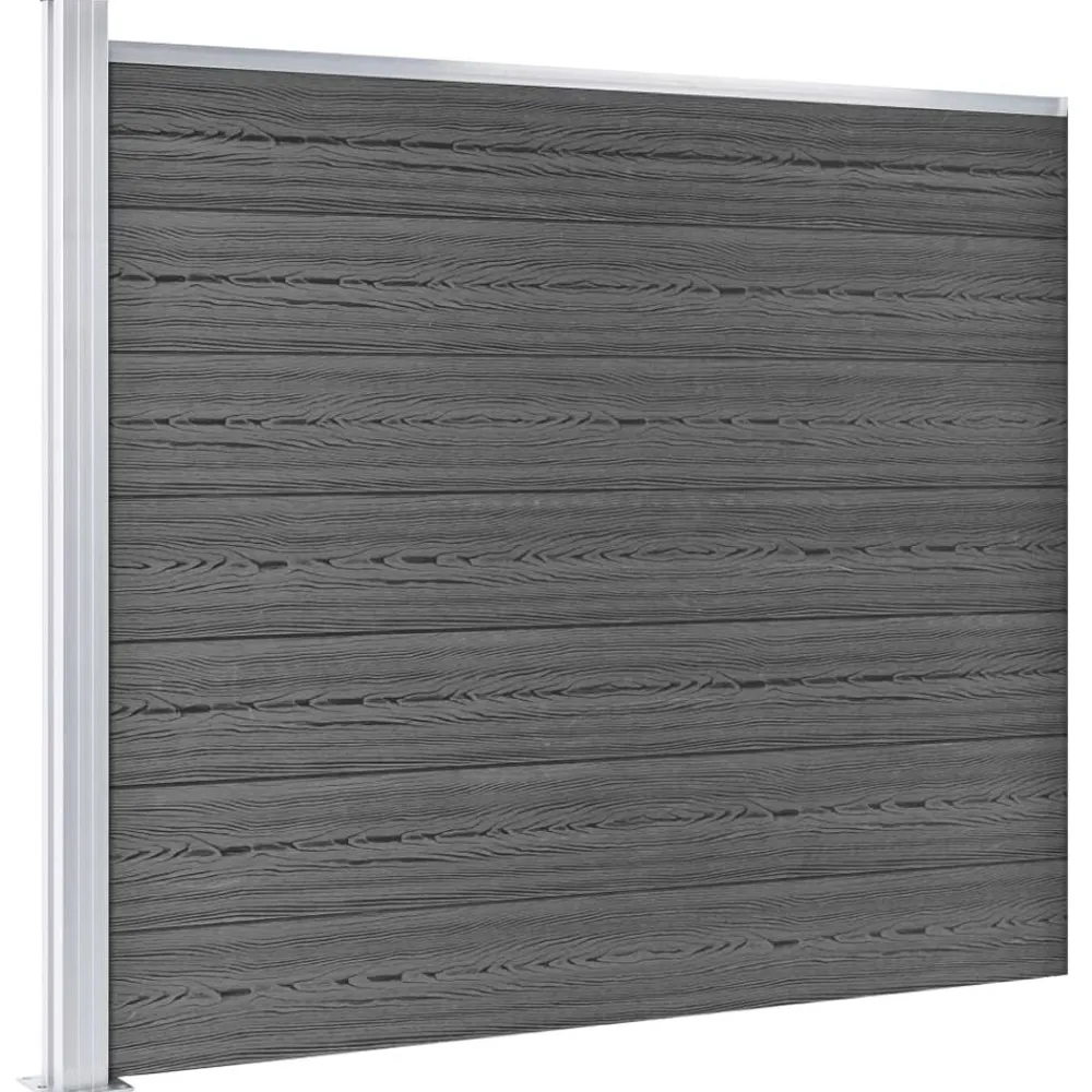 vidaXL Vallas De Jardín-Set de paneles de valla WPC 872x146 cm