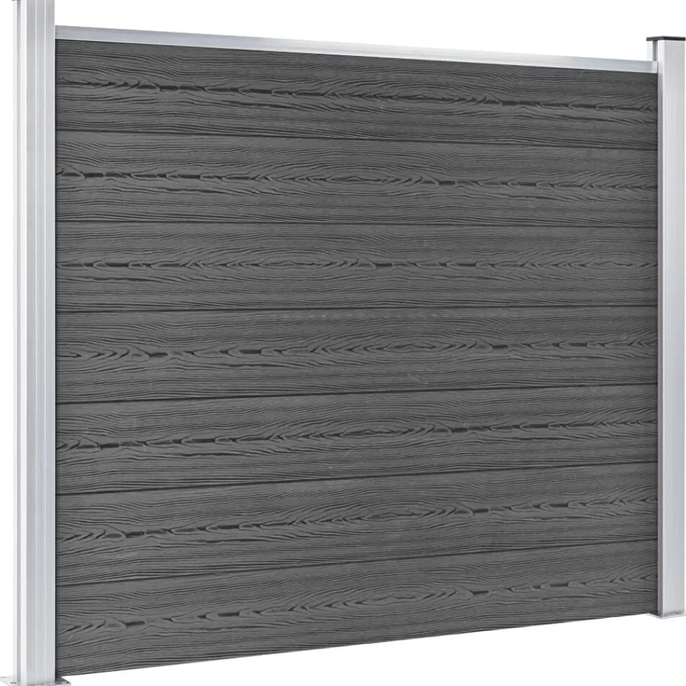 vidaXL Vallas De Jardín-Set de paneles de valla WPC 872x146 cm