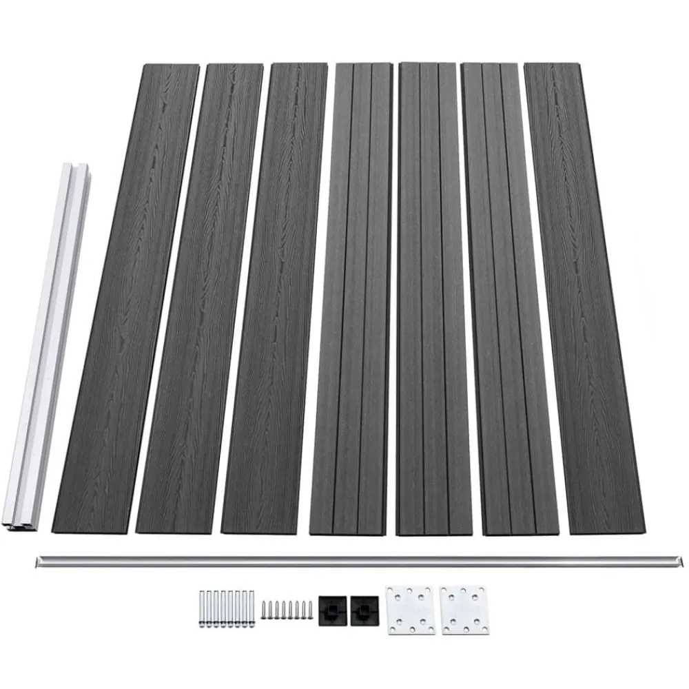 vidaXL Vallas De Jardín-Set de paneles de valla WPC 872x146 cm