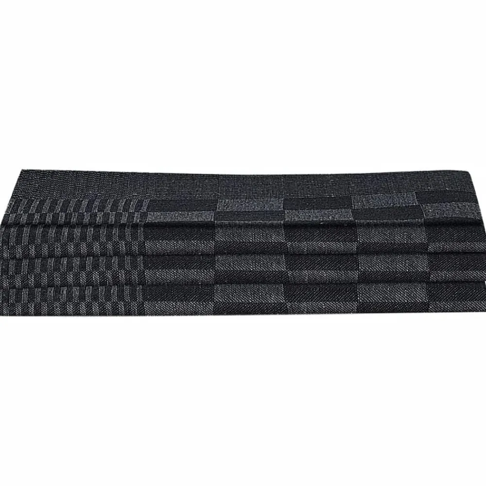 vidaXL Set de paños manoplas horno agarradores 15 pzas algodón Negro Hot