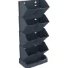 vidaXL Set de plantas jardín vertical 4 uds polipropileno antracita Discount