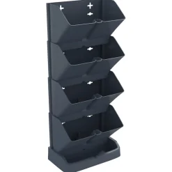 vidaXL Set de plantas jardín vertical 4 uds polipropileno antracita Discount