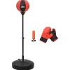 vidaXL Set de punching ball guantes y bomba altura ajustable 81-122 cm Hot