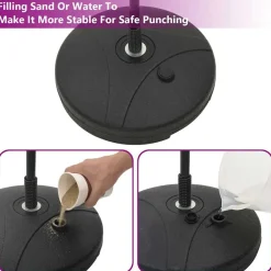 vidaXL Set de punching ball guantes y bomba altura ajustable 81-122 cm Hot