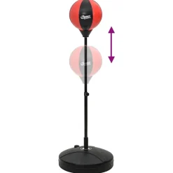 vidaXL Set de punching ball guantes y bomba altura ajustable 81-122 cm Hot