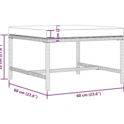 vidaXL Muebles De Jardín-Set de sofá de jardín 5 piezas con cojines ratán sintético