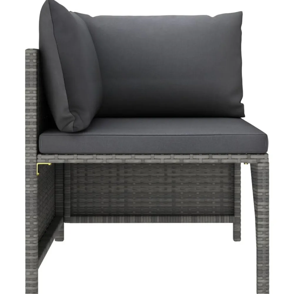 vidaXL Muebles De Jardín-Set de sofá de jardín 5 piezas con cojines ratán sintético