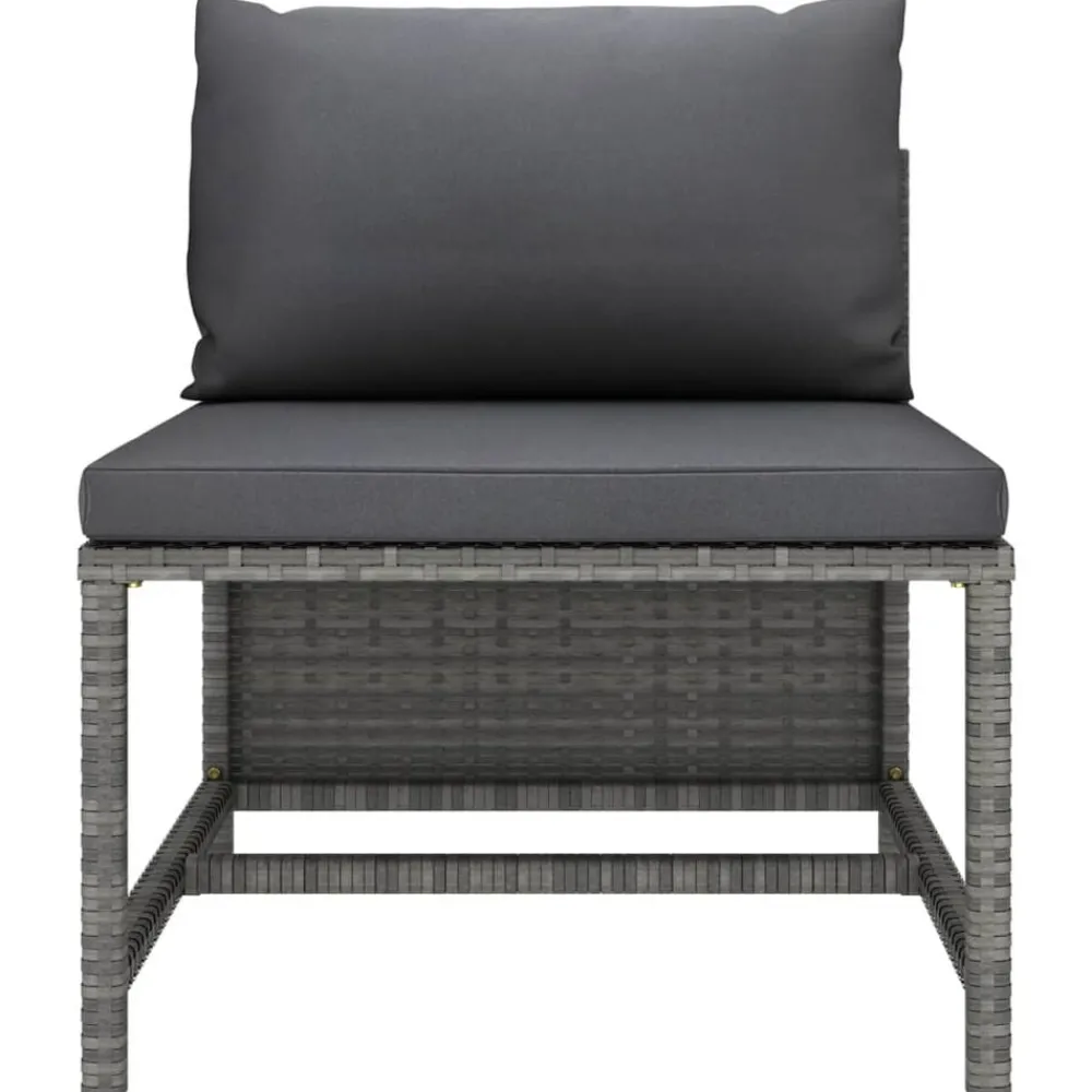 vidaXL Muebles De Jardín-Set de sofá de jardín 5 piezas con cojines ratán sintético