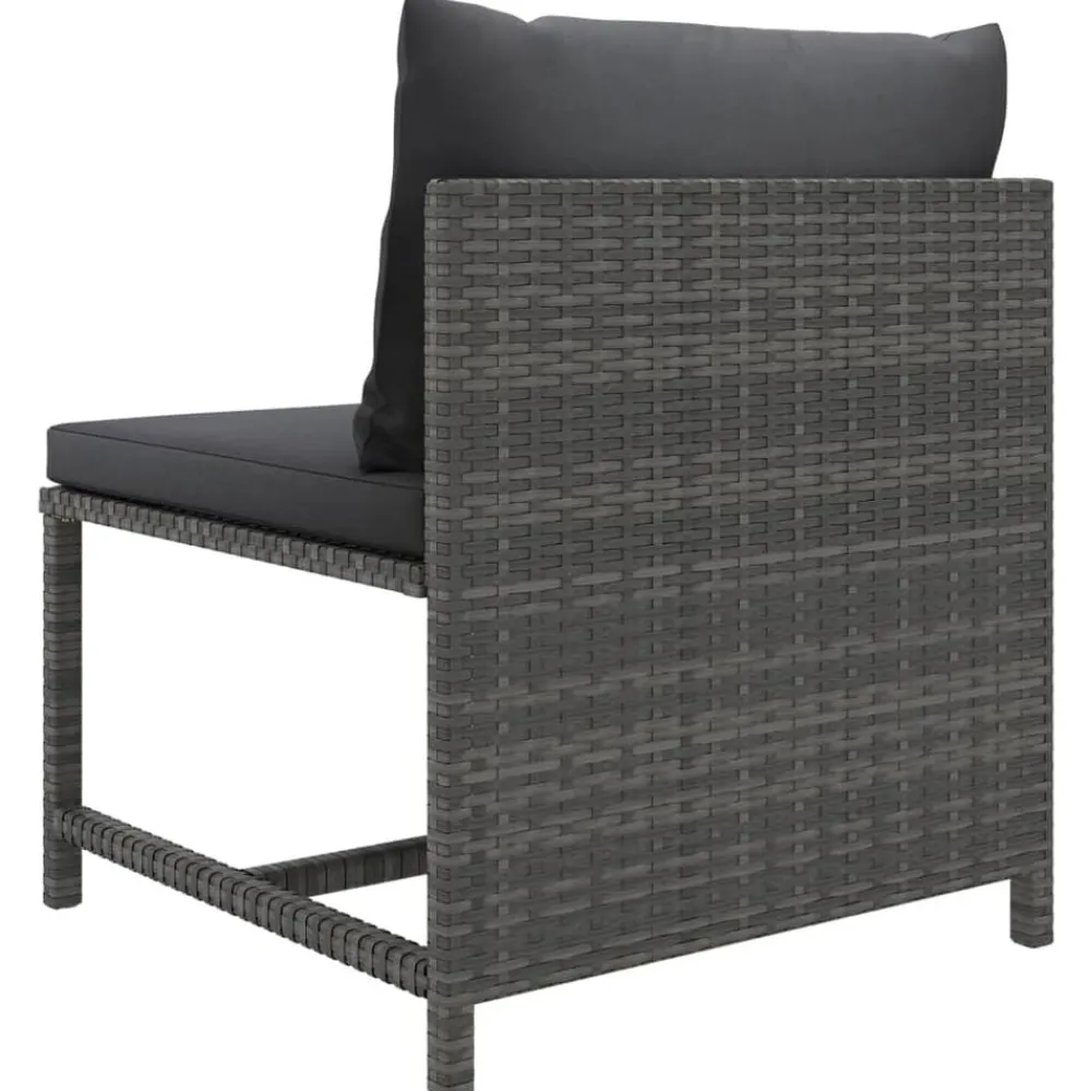 vidaXL Muebles De Jardín-Set de sofá de jardín 5 piezas con cojines ratán sintético