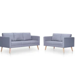 vidaXL Sofás-Set de sofás de 2 y 3 plazas de tela