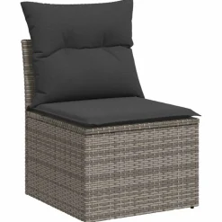 vidaXL Set de sofás de jardín 7 pzas con cojines ratán sintético Gris Online