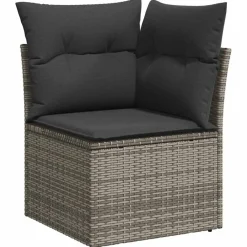 vidaXL Set de sofás de jardín 7 pzas con cojines ratán sintético Gris Online