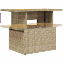 vidaXL Set de sofás de jardín con cojines 9 pzas ratán sintético beige beige y gris claro Outlet