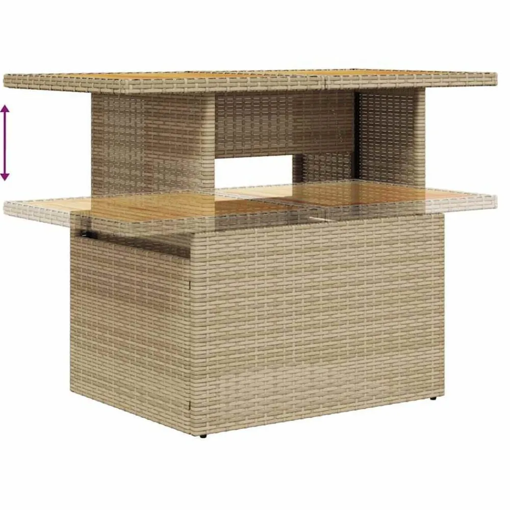 vidaXL Set de sofás de jardín con cojines 9 pzas ratán sintético beige beige y gris claro Outlet