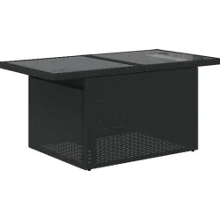 vidaXL Muebles De Jardín-Set de sofás de jardín 6 piezas y cojines ratán sintético negro