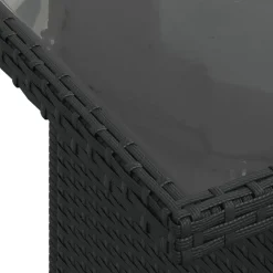 vidaXL Muebles De Jardín-Set de sofás de jardín 6 piezas y cojines ratán sintético negro