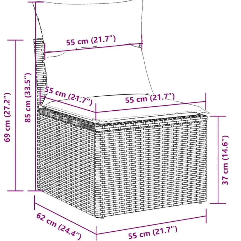vidaXL Set de sofás de jardín 11pzas con cojines ratán sintético beige beige y gris claro Best