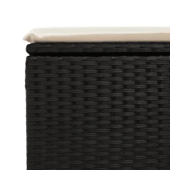 vidaXL Muebles De Jardín-Set de sofás de jardín 8 piezas y cojines ratán sintético negro