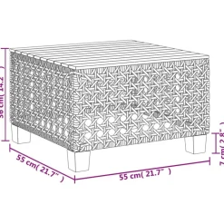vidaXL Muebles De Jardín-Set de sofás de jardín 6 piezas y cojines ratán sintético