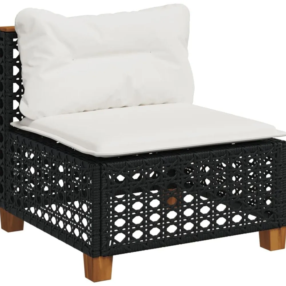 vidaXL Muebles De Jardín-Set de sofás de jardín 6 piezas y cojines ratán sintético