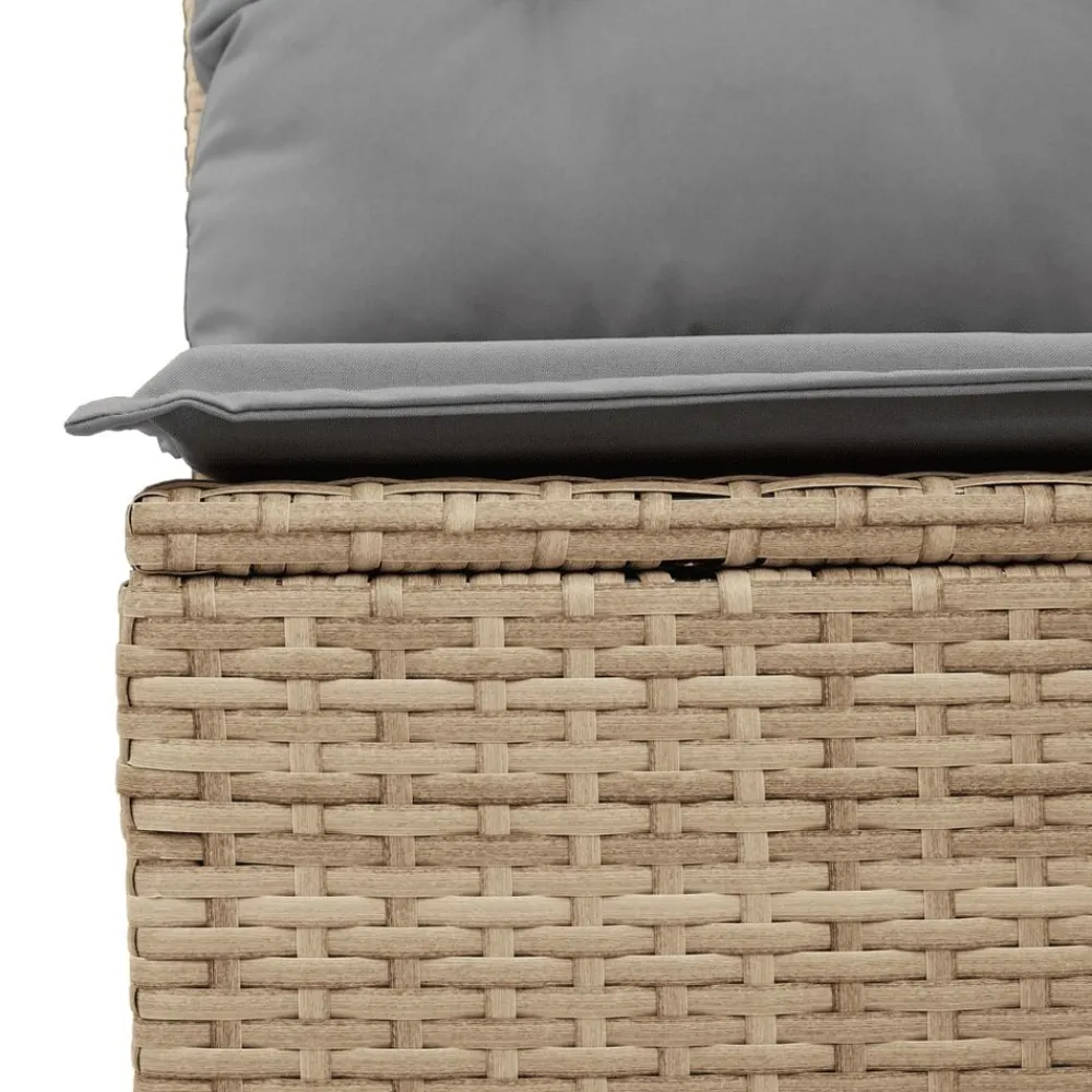 vidaXL Set de sofás de jardín 11pzas con cojines ratán sintético beige beige y gris claro New
