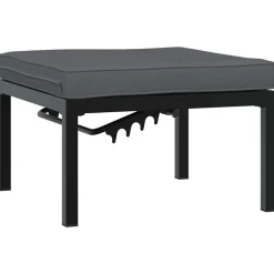 vidaXL Muebles De Jardín-Set de sofás de jardín con cojines 5 piezas aluminio negro