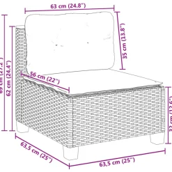 vidaXL Set de sofás de jardín 11 pzas y cojines ratán sintético Gris Discount