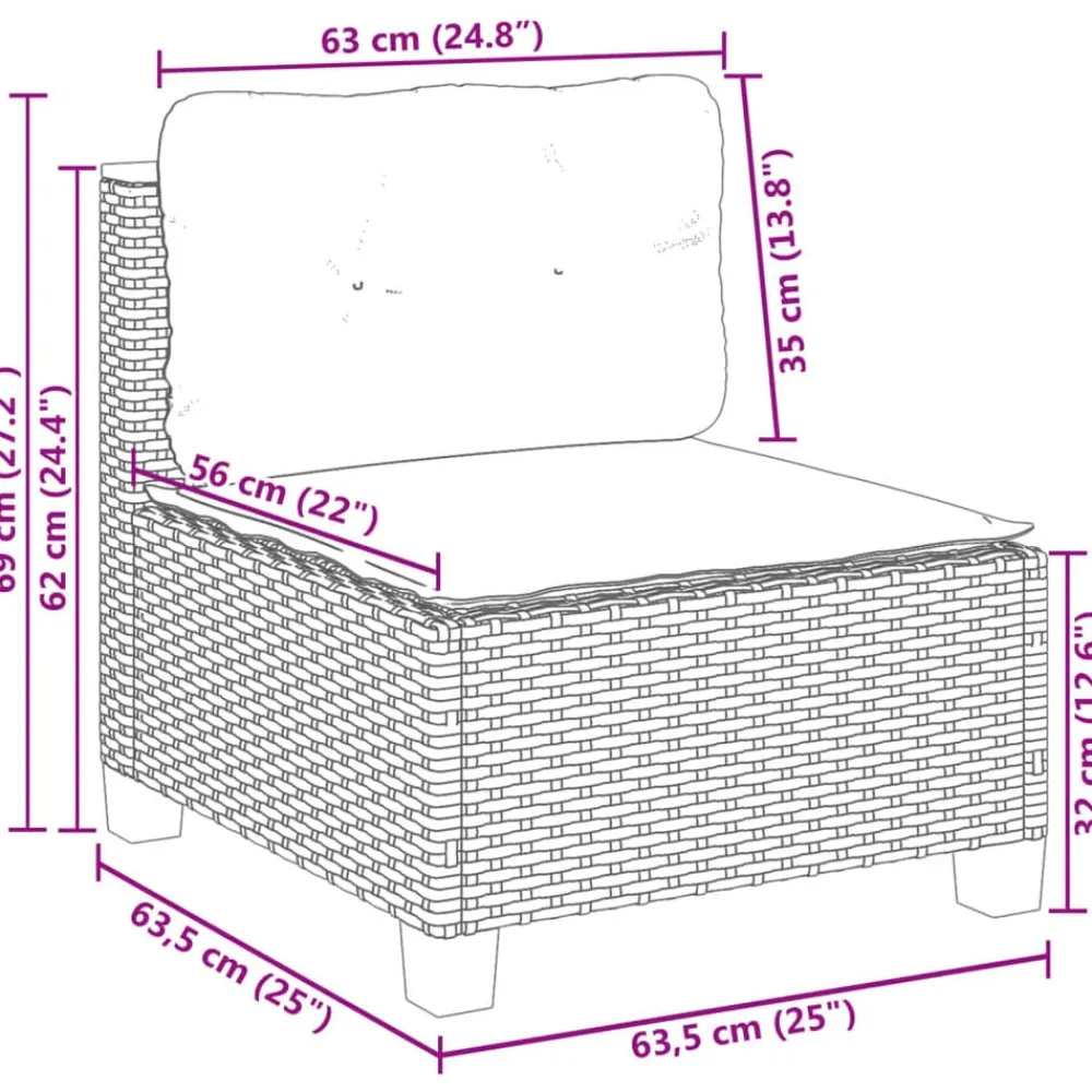 vidaXL Set de sofás de jardín 11 pzas y cojines ratán sintético Gris Discount