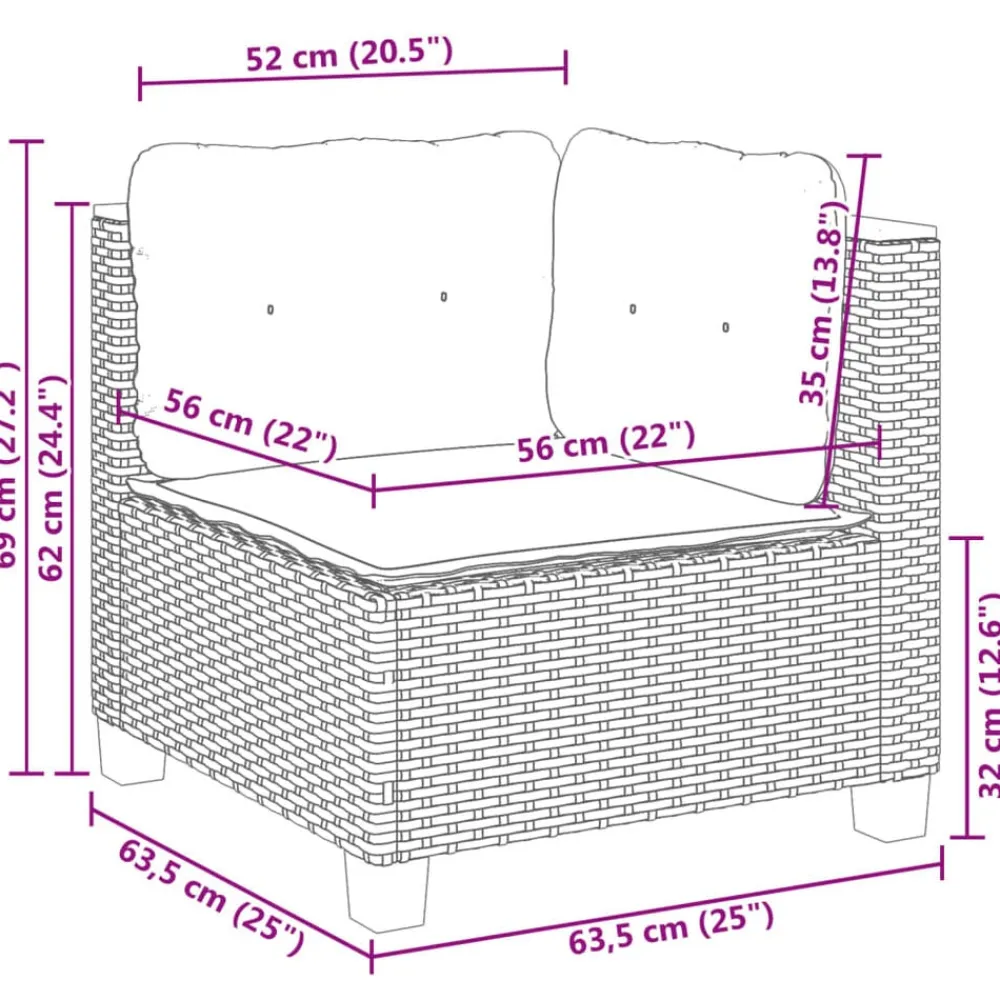 vidaXL Set de sofás de jardín 11 pzas y cojines ratán sintético Gris Discount