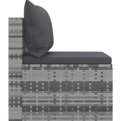 vidaXL Muebles De Jardín-Set de sofás de jardín 4 pzas y cojines ratán sintético