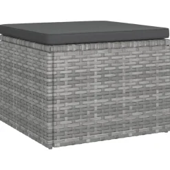 vidaXL Muebles De Jardín-Set de sofás de jardín 4 pzas y cojines ratán sintético