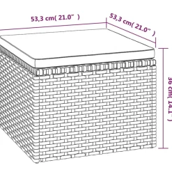 vidaXL Muebles De Jardín-Set de sofás de jardín 4 pzas y cojines ratán sintético